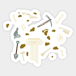 Archaeology Brown Sticker